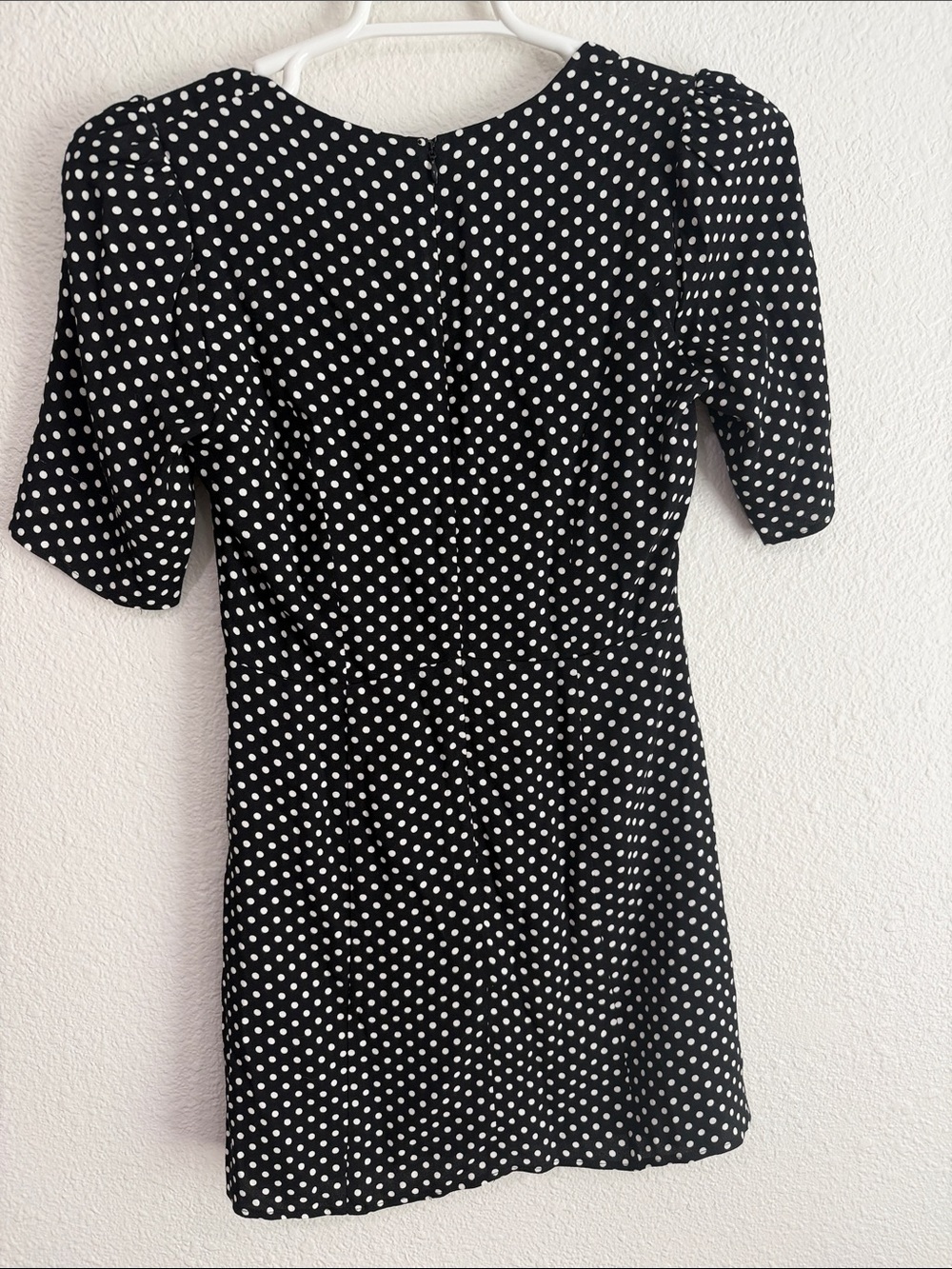 Reformation Gene Dress Polka Dot Mini Dress Size 4 - Picture 3 of 11